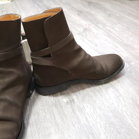 Tod's * Brown Suede Chelsea Driving Boots * 38.5 - Picture 7 of 15